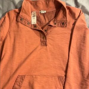 Women’s LL Bean pullover. NWT coral/salmon XL
